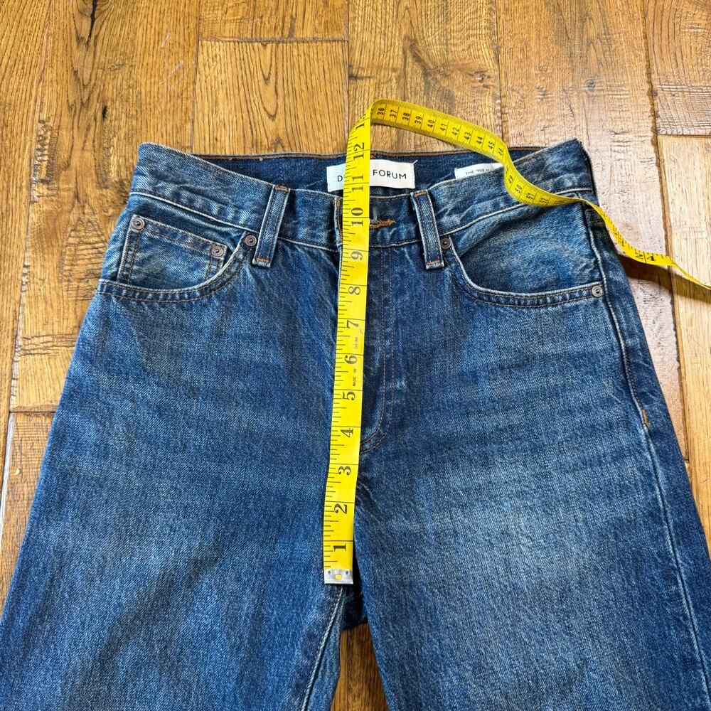 Denim Forum 90s Marlo High Rise Baggy Jeans Womens 23/00 Dark Wash Straight - Picture 5 of 9